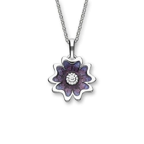 Ortak Scottish Primrose Pendant & Chain Sterling Silver