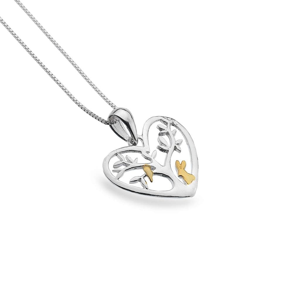 Sea Gems Origins Heart Tree of Life and Rabbit Pendant & Chain - Sterling Silver