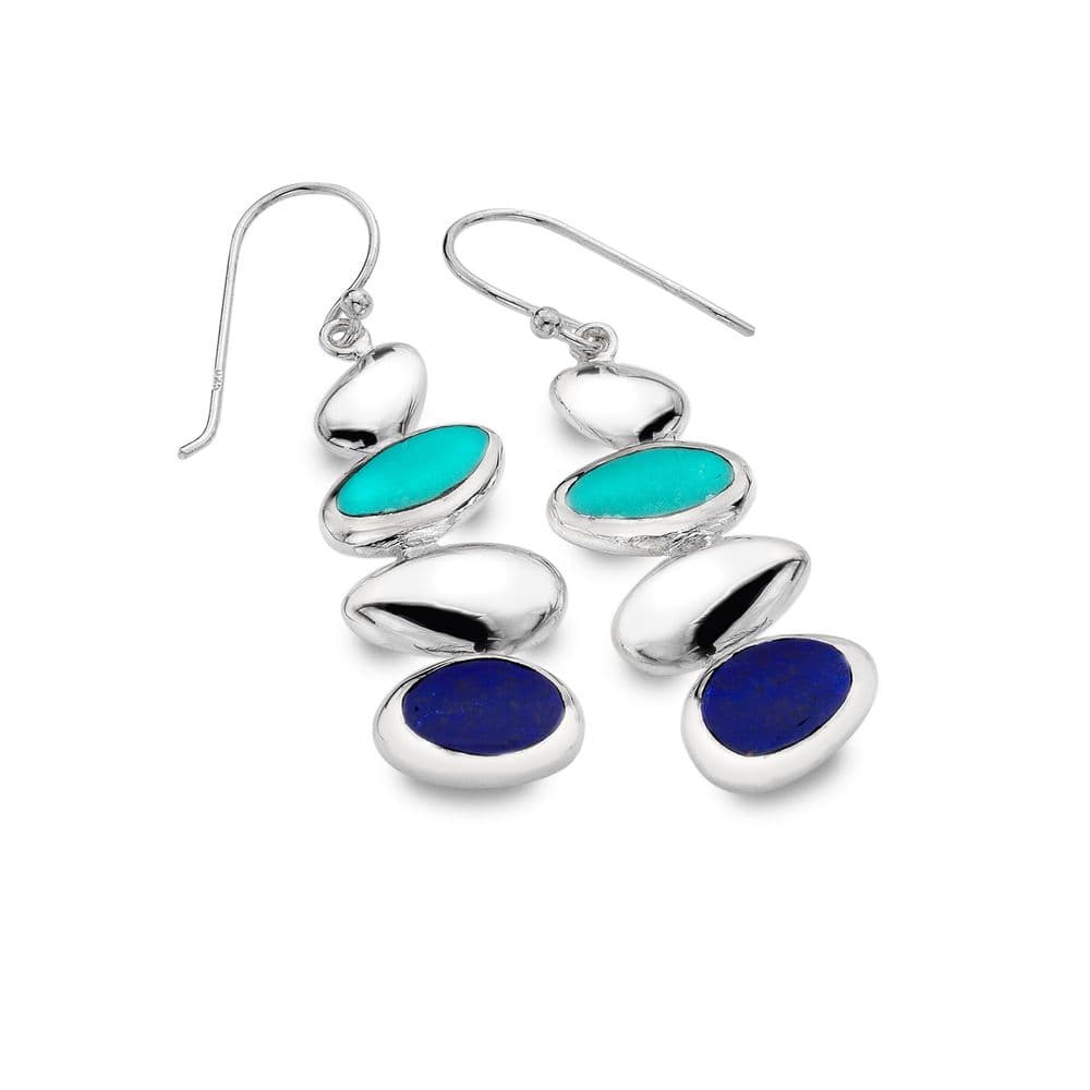 Sea Gems Origins Pebbles Drop Earrings - Sterling Silver