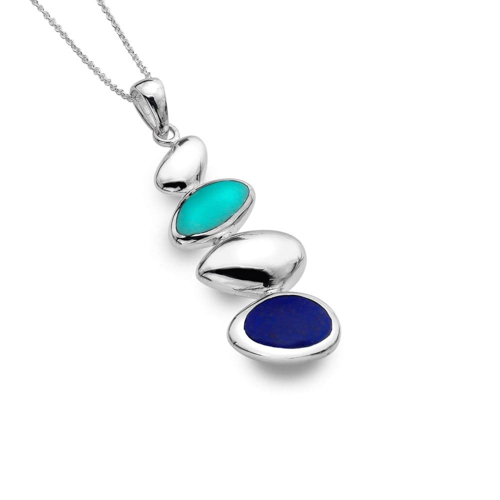 Sea Gems Origins Pebbles Pendant & Chain - Sterling Silver