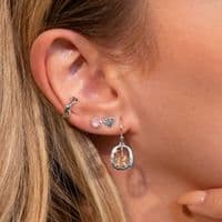 Sea Gems Origins Rabbits & Moon in Frame - Gold Plated Sterling Silver