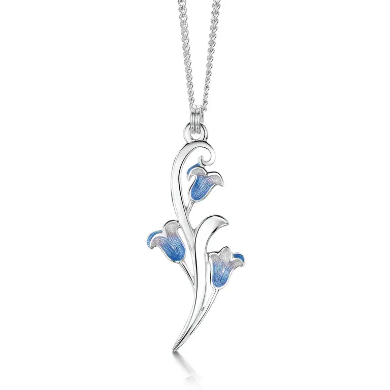 Sheila Fleet Bluebell 3-flower Small Pendant & Chain - Sterling Silver