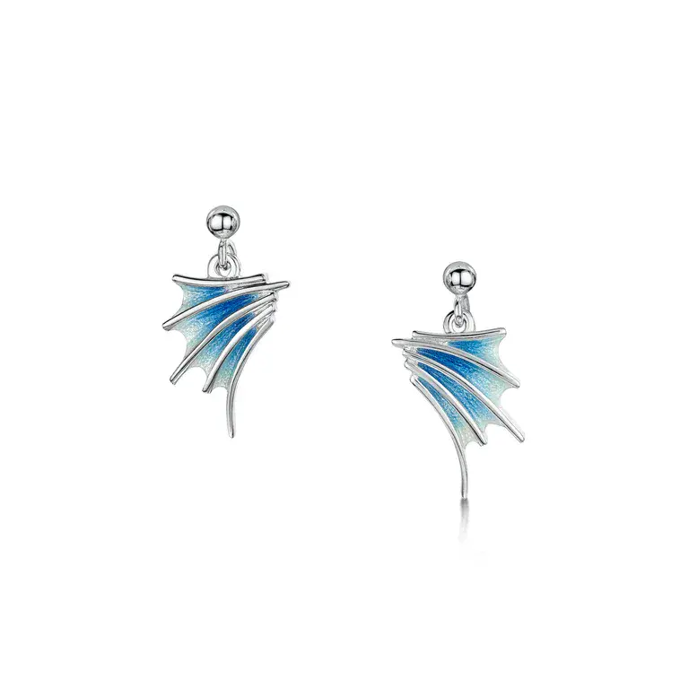 Sheila Fleet Cascade Small Enamel Drop Earrings - Sterling Silver