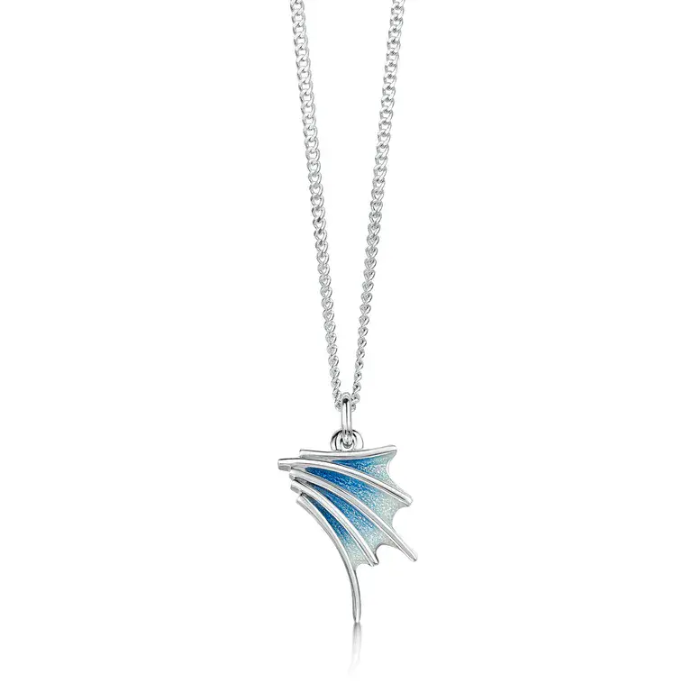 Sheila Fleet Cascade Small Enamel Pendant - Sterling Silver