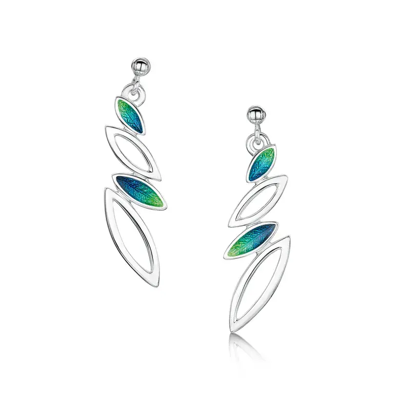 Sheila Fleet Seasons 4-leaf Drop Earrings - Sterling Silver