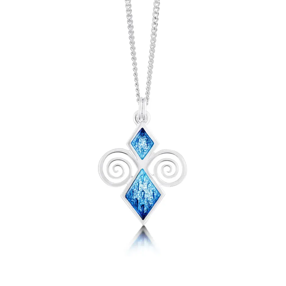 Sheila Fleet Skara Brae Enamel Pendant - Sterling Silver