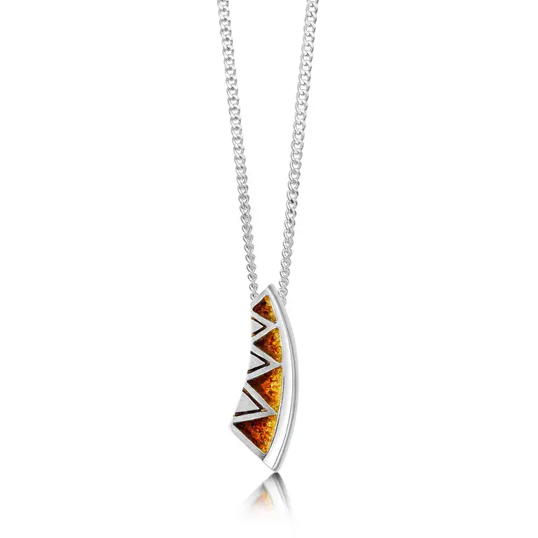 Sheila Fleet Skara Shard Small Enamel Pendant - Sterling Silver