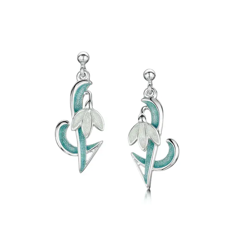 Sheila Fleet Snowdrop  Drop Earrings - Sterling Silver