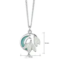 Sheila Fleet Snowdrop Small 2-flower Pendant - Sterling Silver