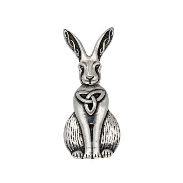 St Justin Celtic Hare Brooch
