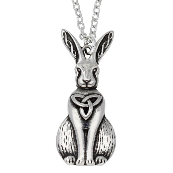 St Justin Celtic Hare Pendant & Chain