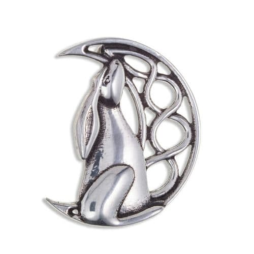 St Justin Moon Gazing Hare Brooch