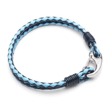 Tribal Steel Leather Bracelet -T758_Db/Lb_23