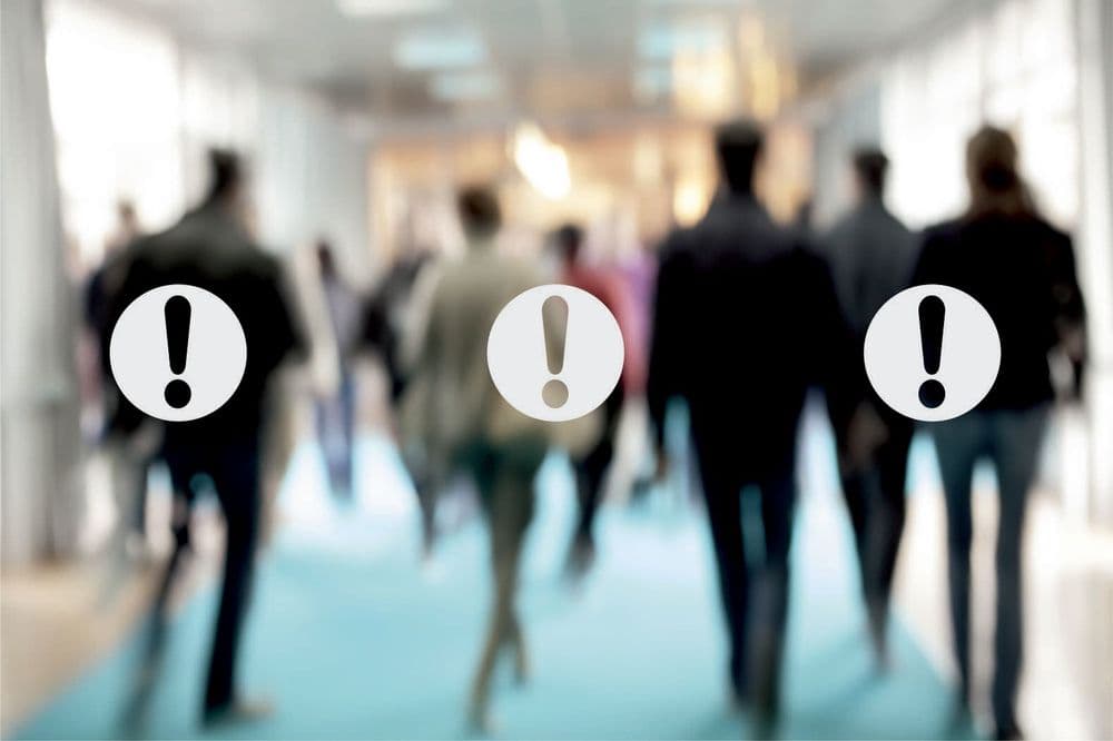 Mandatory symbol glass safety sticker