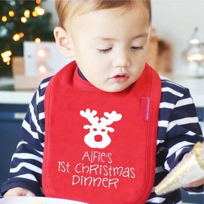 1st Christmas Dinner Bib