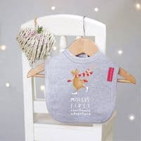 Baby's First Christmas Mouse Bib