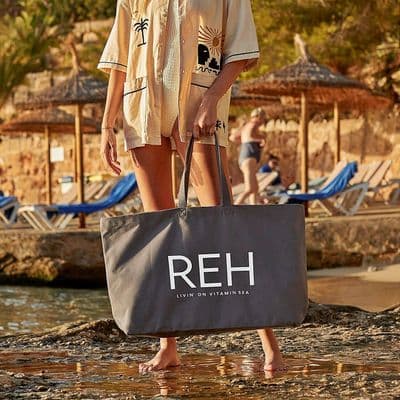 Big Initial Oversized Canvas Tote Bag