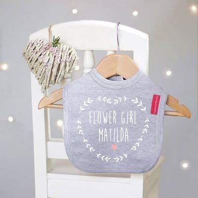 Bridesmaid Wreath Wedding Baby Bib