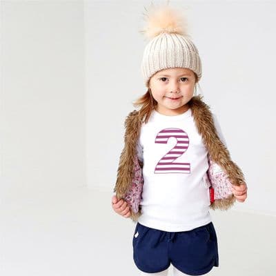 Childrens Personalised Age T Shirt