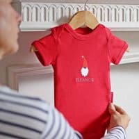 Christmas Embroidered Baby Vest