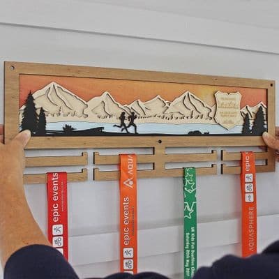 Couples Running 3D Medal Hanger