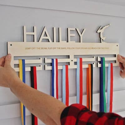 Gymnastics Personalised Medal Hanger