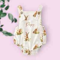 Hare and Dandelion Baby Dungaree Romper