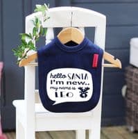 Hello Santa I'm New Baby Bib