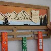 Mountain Bikers 3D Medal Hanger