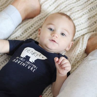 My First Christmas Adventure Polar Bear Body Vest