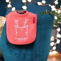 Nordic 'First Christmas' Deer Bib