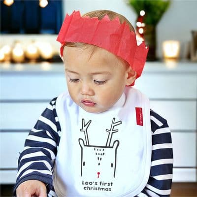 Nordic 'First Christmas' Deer Bib