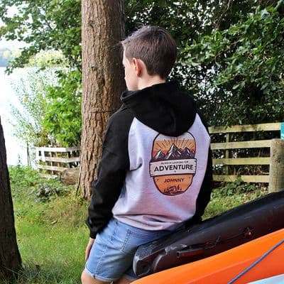 Personalised Always Looking Adventure Varsity Hoodie