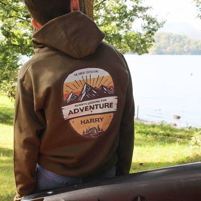 Personalised Always Looking For Adventure Hoodie