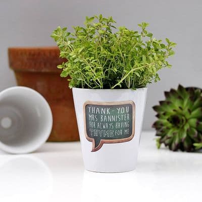 Personalised Blackboard Teacher Thank-You Flower Pot