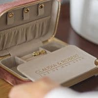 Personalised Brides Velvet Jewellery Box