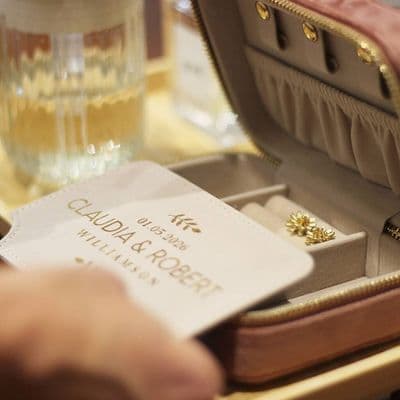 Personalised Brides Velvet Jewellery Box