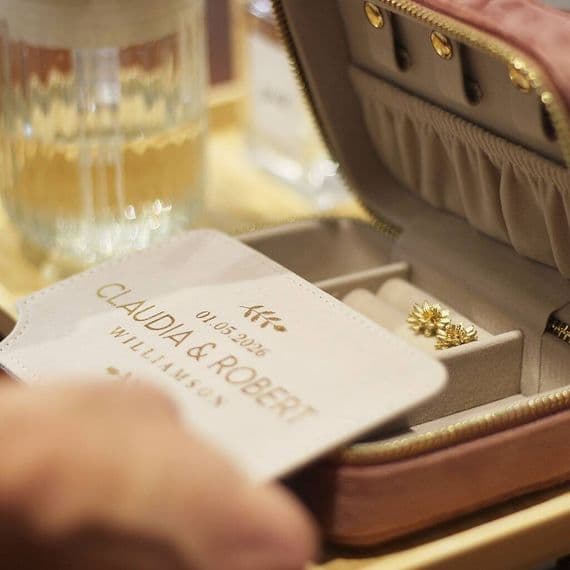 Personalised Brides Velvet Jewellery Box
