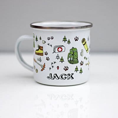 Personalised Camping Enamel Mug