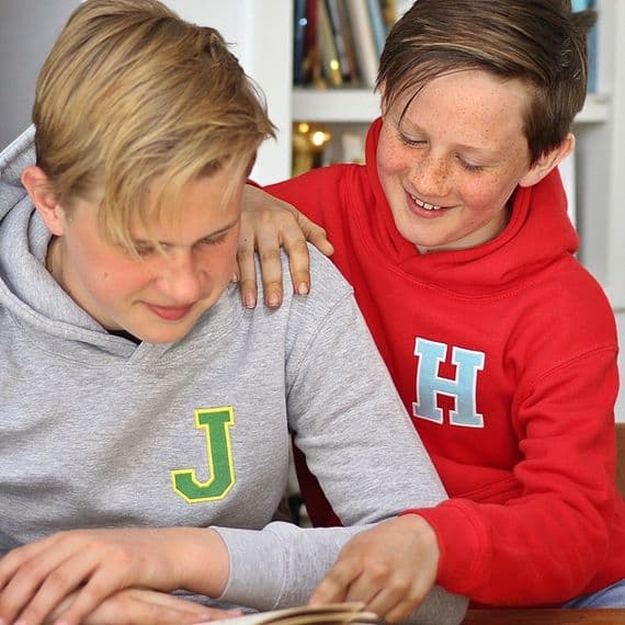 Personalised Children's Varsity Organic Hoodie