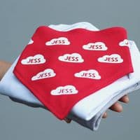 Personalised Cloud Bandana Bib