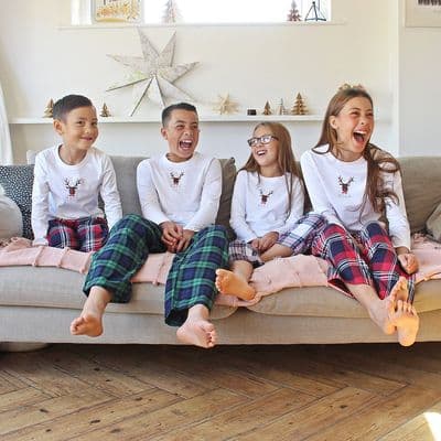 Personalised Embroidered Rudolph Pyjamas