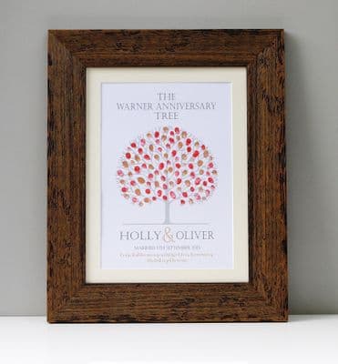 Personalised Fingerprint Anniversary Tree