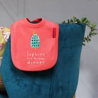 Personalised First Christmas Dinner Bib