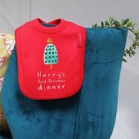 Personalised First Christmas Dinner Bib