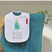 Personalised First Christmas Dinner Bib