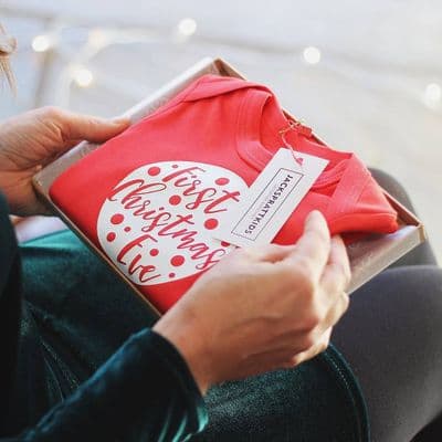 Personalised First Christmas Eve Romper