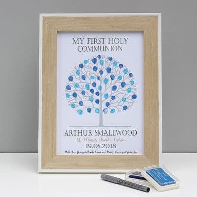 Personalised First Holy Communion Fingerprint Tree