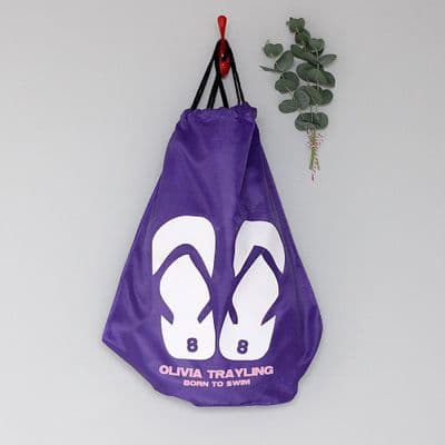 Personalised Flip Flop Childrens Swimming Bag