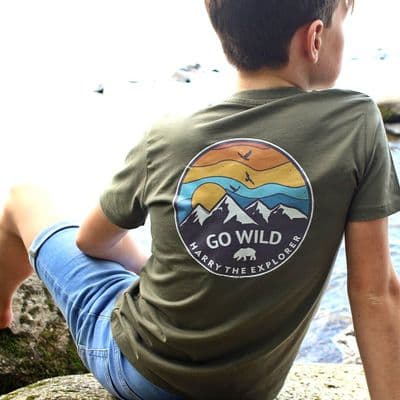 Personalised Go Wild And Explore Organic T Shirt